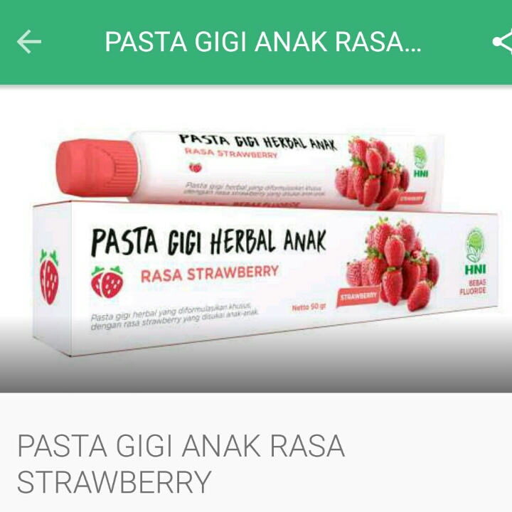 Pasta Gigi Anak Rasa Strawberry