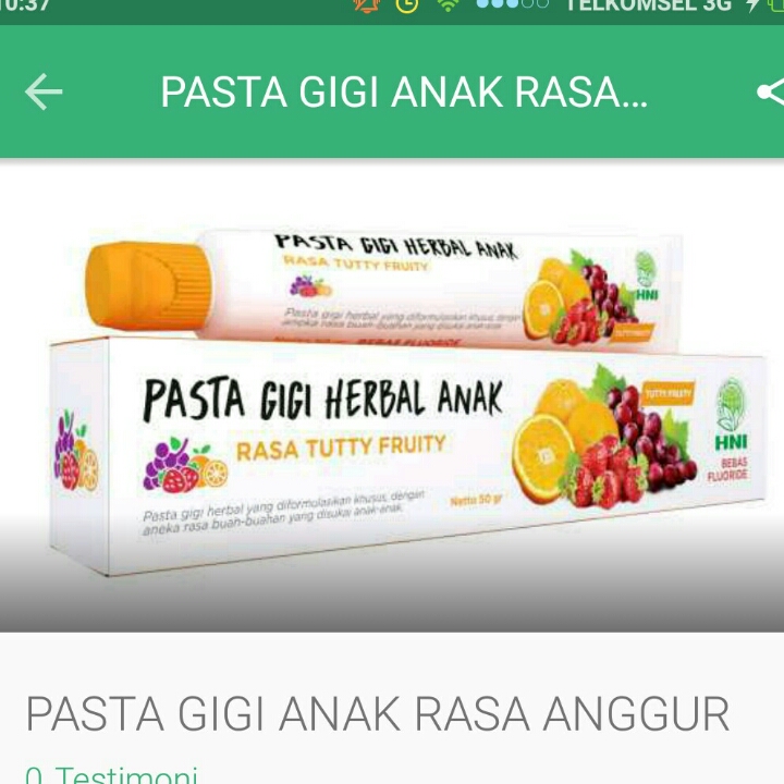 Pasta Gigi Anak Rasa Tutty Fruity