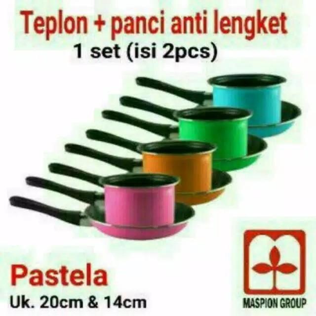 Pastela Milkpan Frypan Sett Maspion Teplon Panci Wajan Anti Lengket