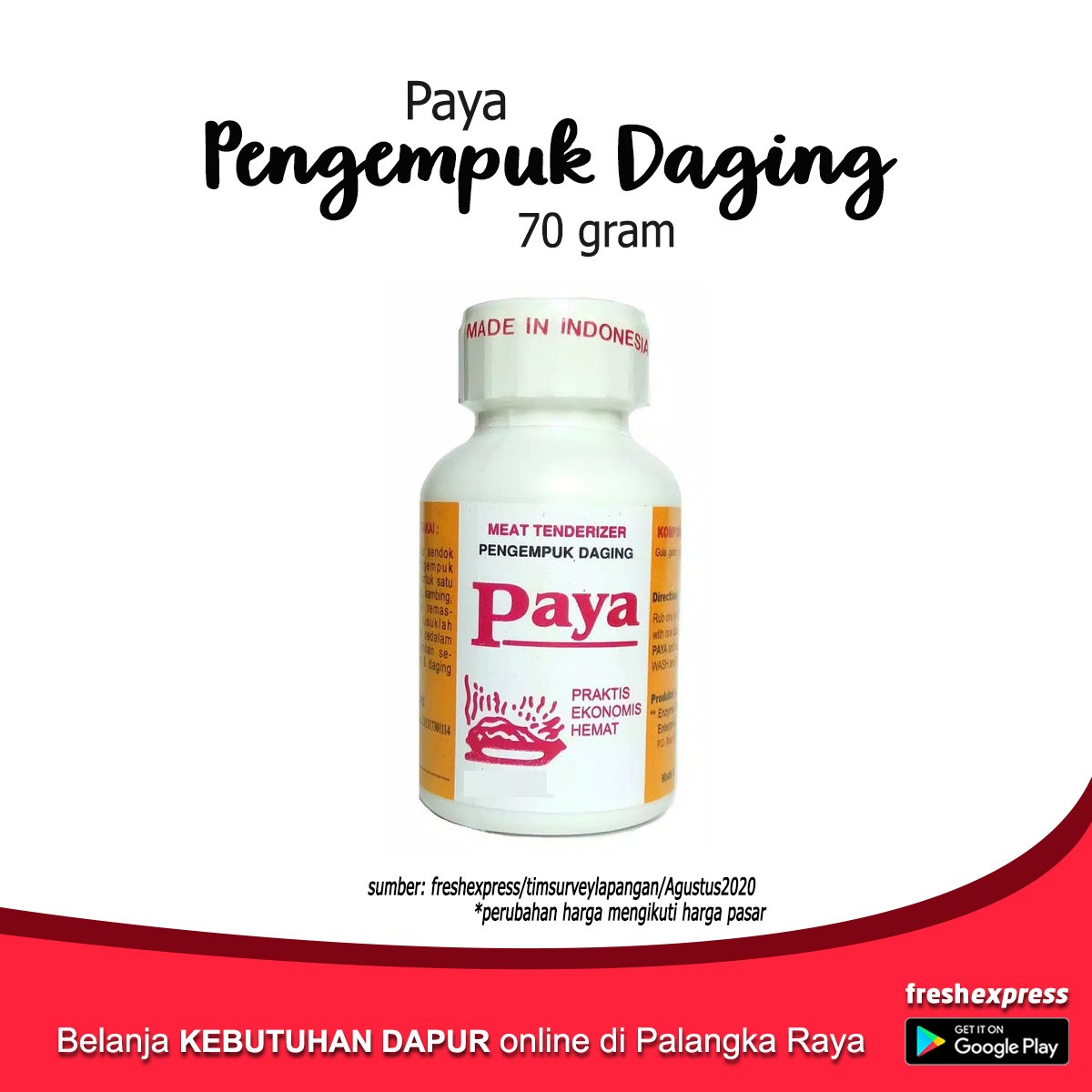 Paya Pengempuk Daging 70 Gram