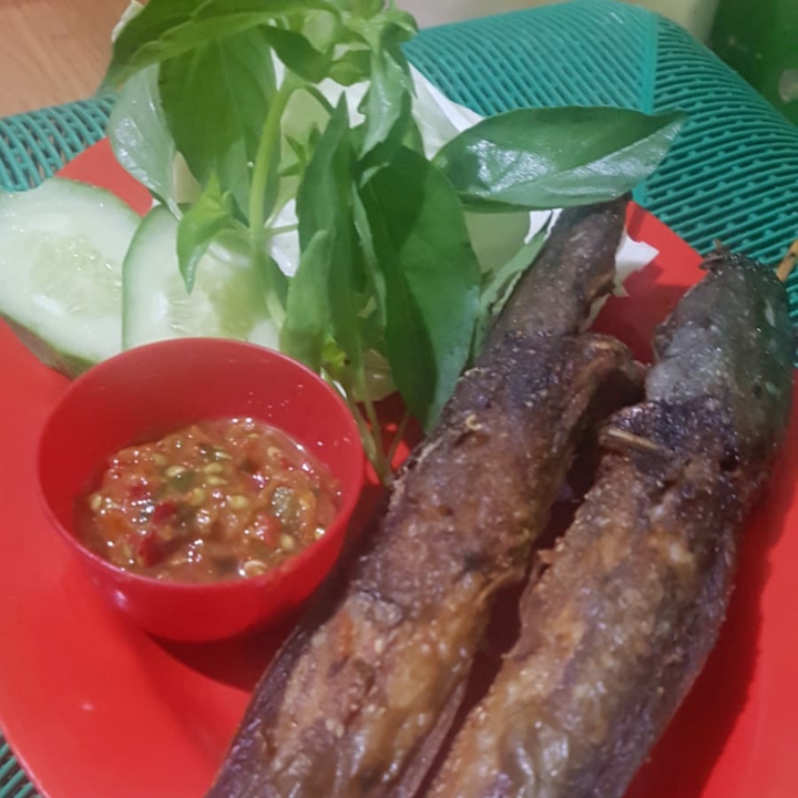 Pecel Lele Dengan Nasi