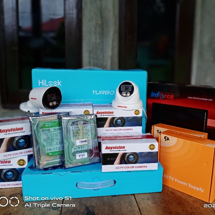 Pemasangan CCTV 4 Camera Komplit