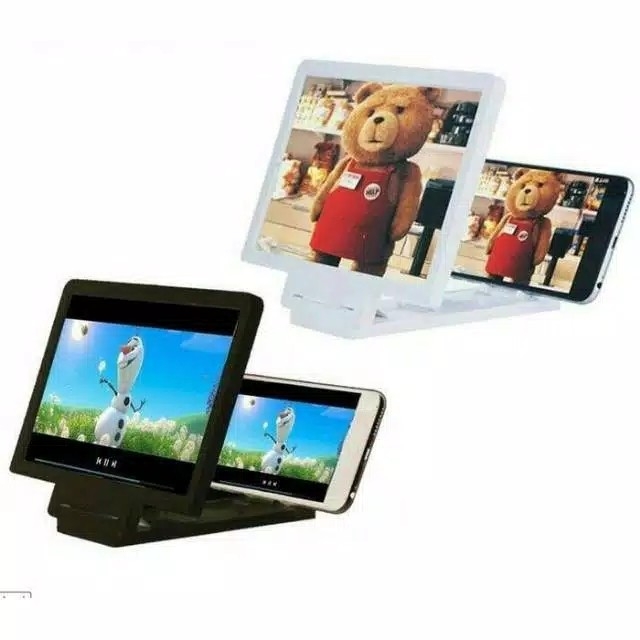 Pembesar Layar Enlarge Screen Magnifier Bracket Stand 3D For Smartpho