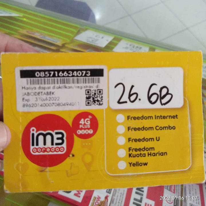 Perdana Kuota Im3 26gb