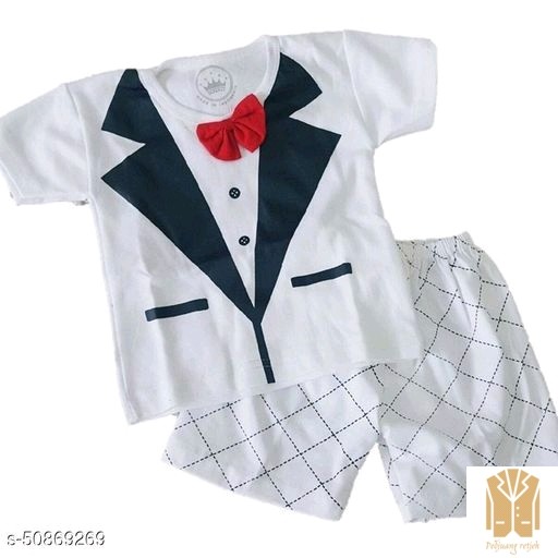 Atasan  BawahanEve Maternity BSBTuxedo Setelan Anak-WHITE BLACK