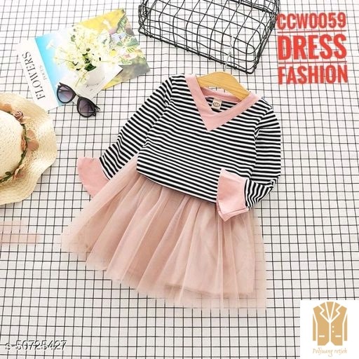 Periksa Set Atasan  BawahanStripe Top Set Pink Tutu Skirt