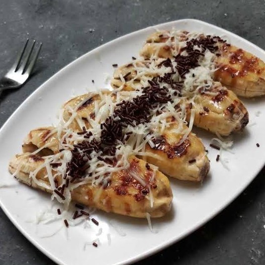 Pisang Bakar Mumtaz Toping Coklat Keju