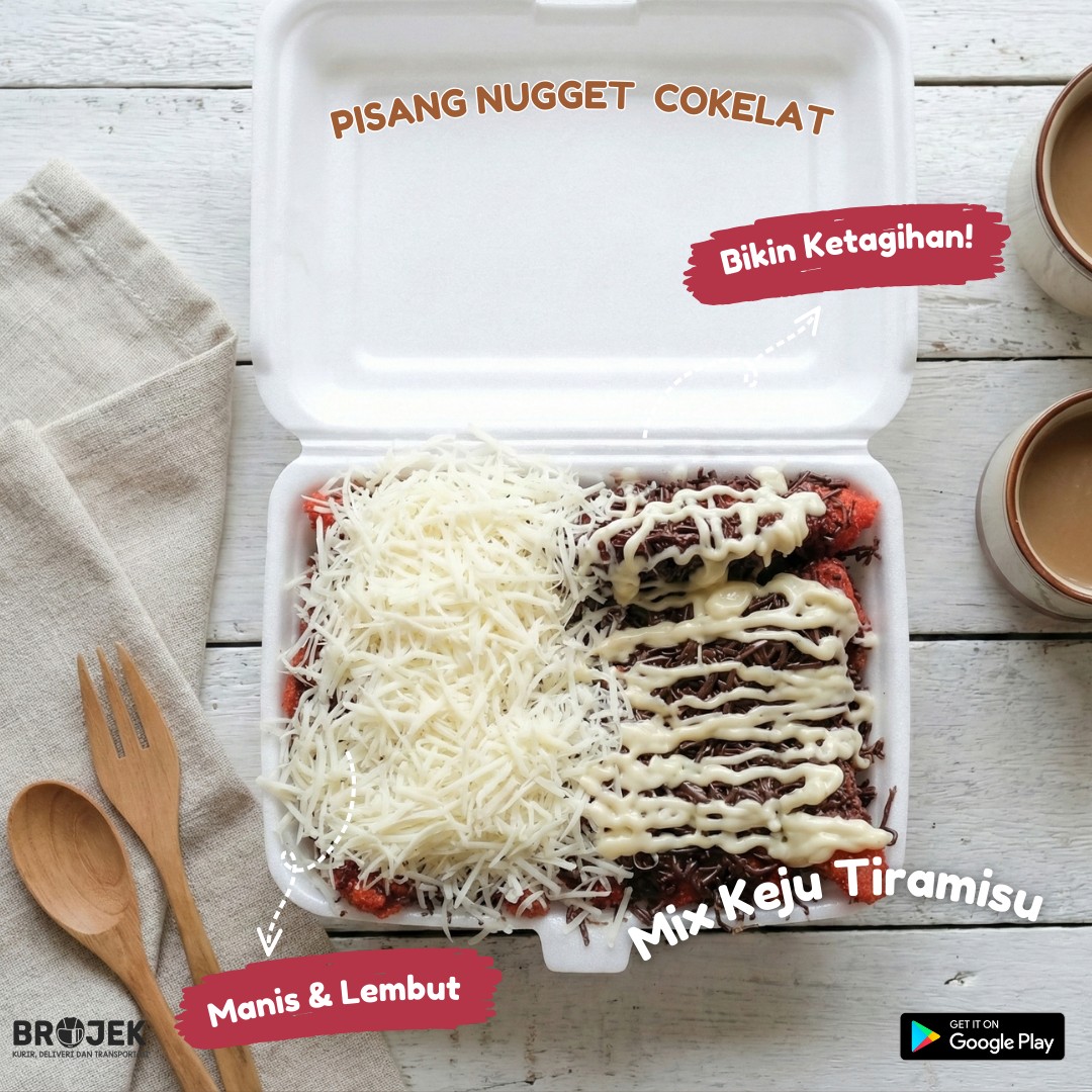 Pisang Nugget Cokelat Mix Keju Tiramisu