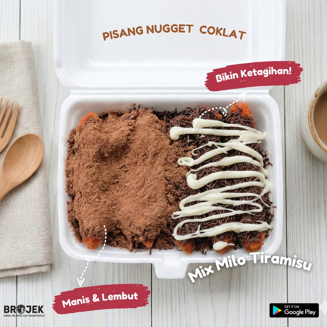 Pisang Nugget Coklat Mix Milo tiramisu