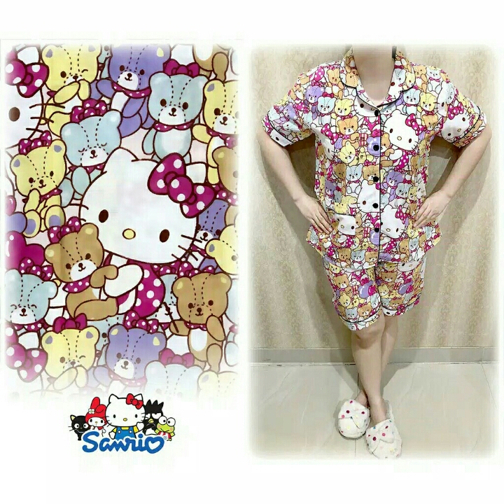 Piyama Pendek Hello Kitty