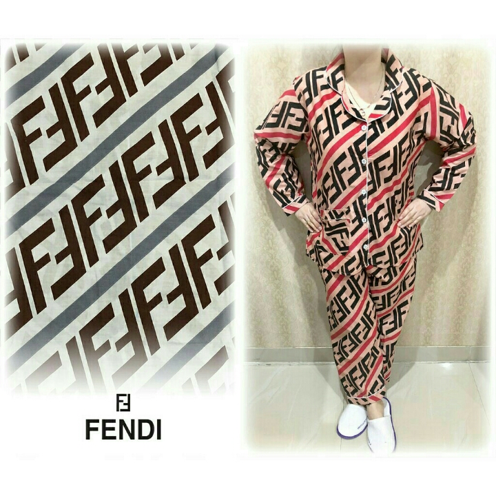 Piyama Tangan Panjang Fendi