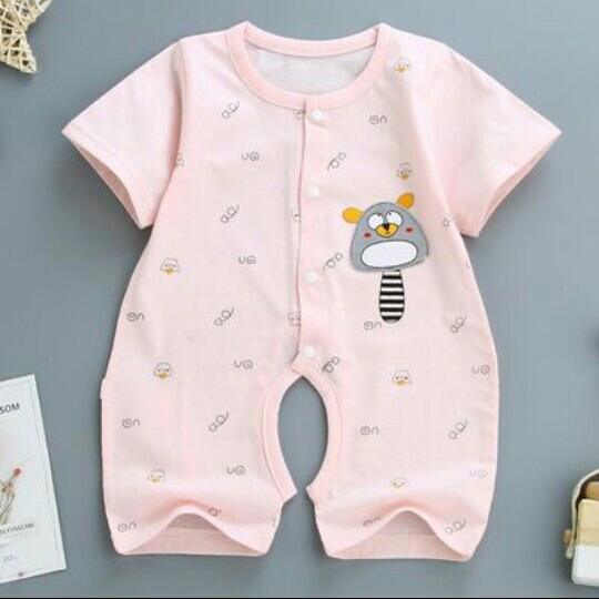 Piyama bayi katun lengan pendek motif kombinasi 4