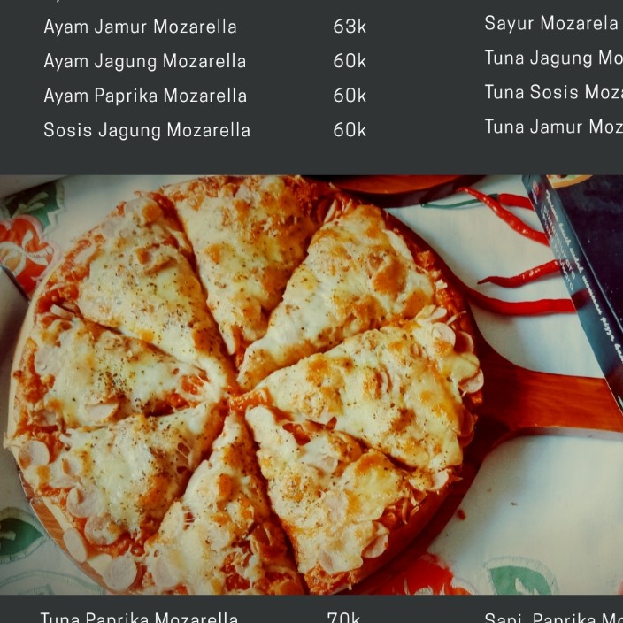 Pizza Ayam Jamur Mozarella