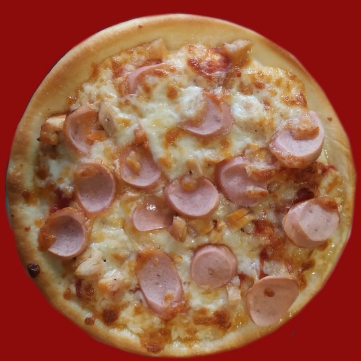 Pizza Deluxe Chicken Pinggiran Double Cheese Ukuran Besar 