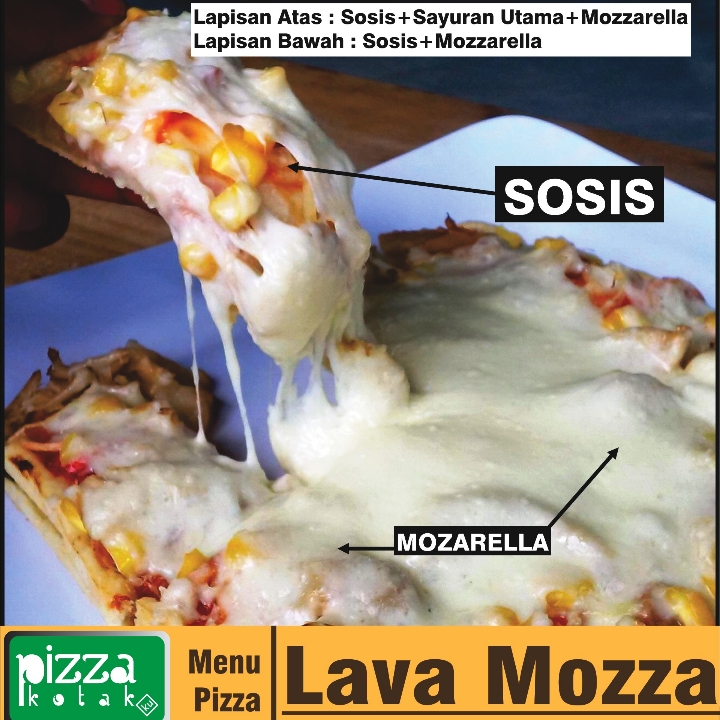 Pizza S16 Lava Mozza - Size 16x16cm