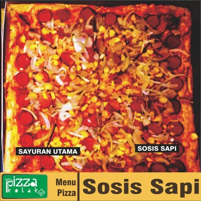 Pizza S16 Sosis Sapi - Size 16x16cm