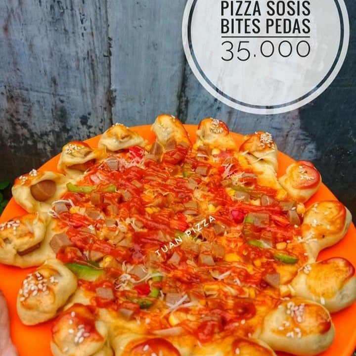 Pizza Sosis Bites Pedas