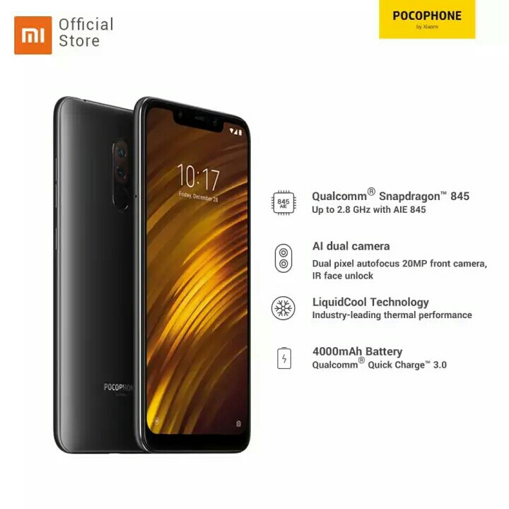 Pocophone F1 6128GB Qualcomm Snapdragon 845  Liquid Cool technology 