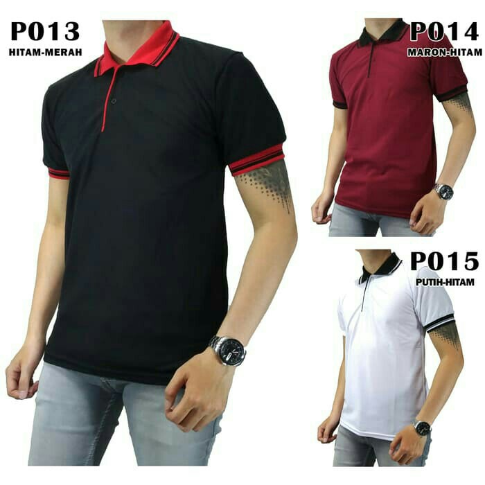 Polo Shirt Polos Kombinasi - Kaos Polo Cowok