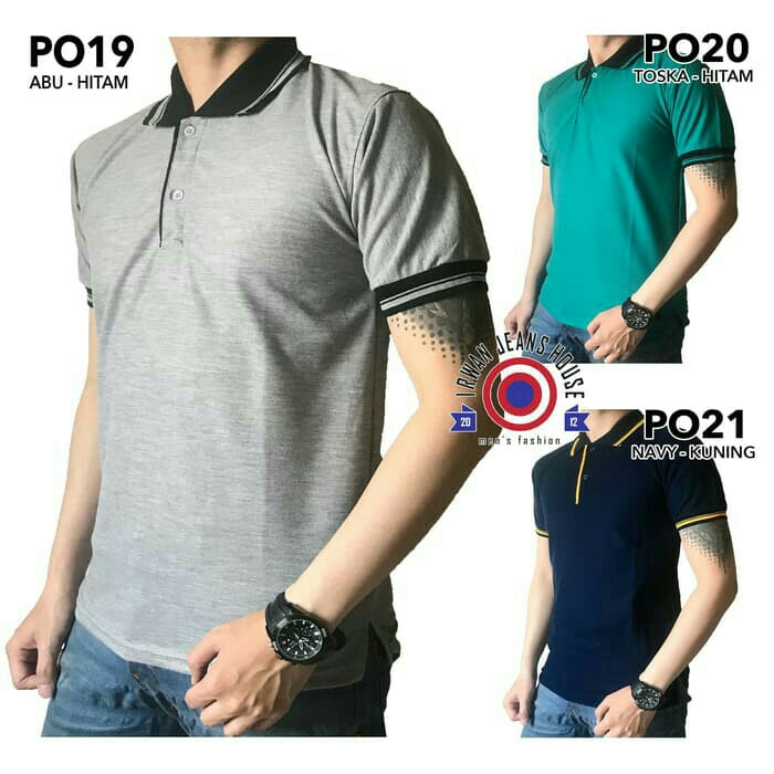 Polo Shirt Polos Kombinasi - Kaos Polo Cowok 2