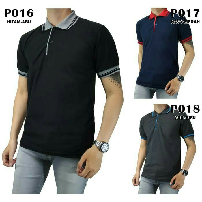 Polo Shirt Polos Kombinasi - Kaos Polo Cowok 3