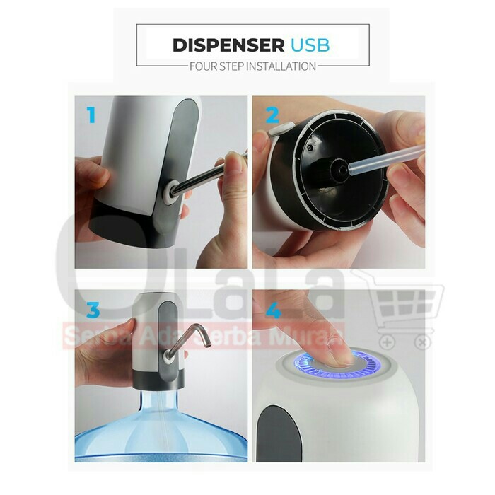 Pompa Galon Elektrik Recharge Dispenser Air Galon USB 4