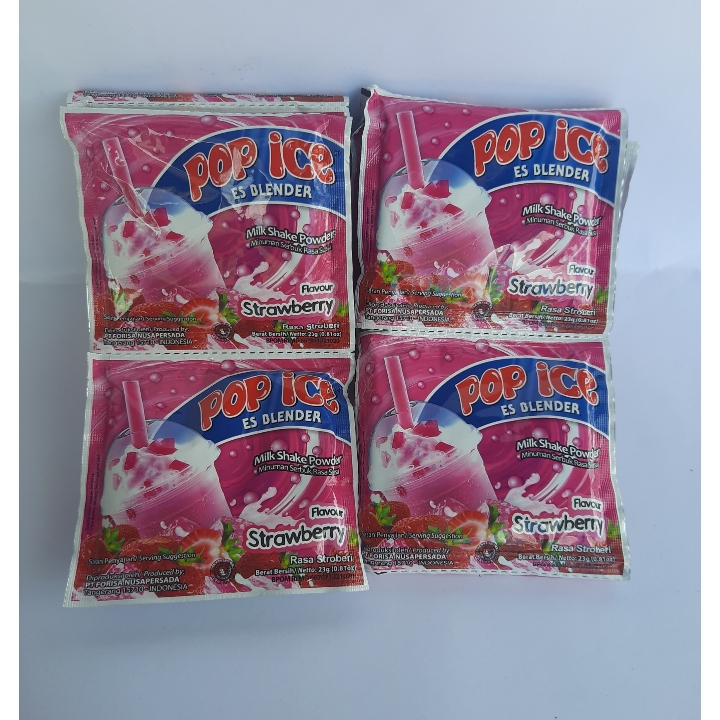 Pop Ice Minuman Renteng Rasa Strawberry