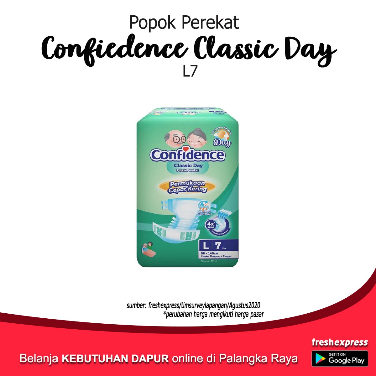 Popok Dewasa Confidence Classic Day L7