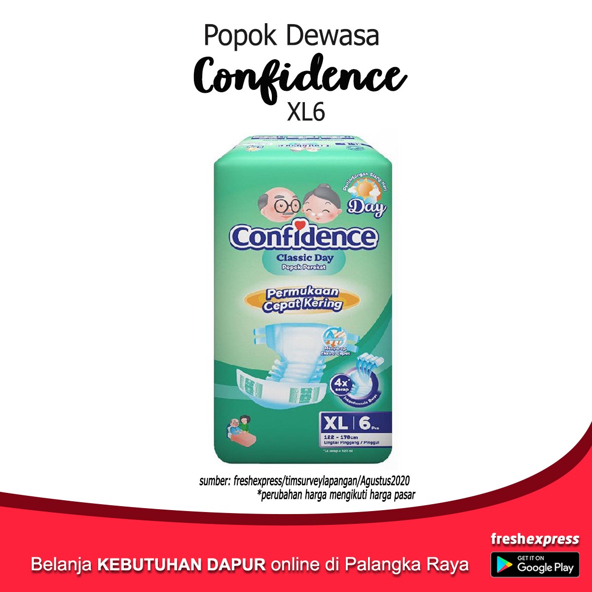 Popok Dewasa Confidence XL6