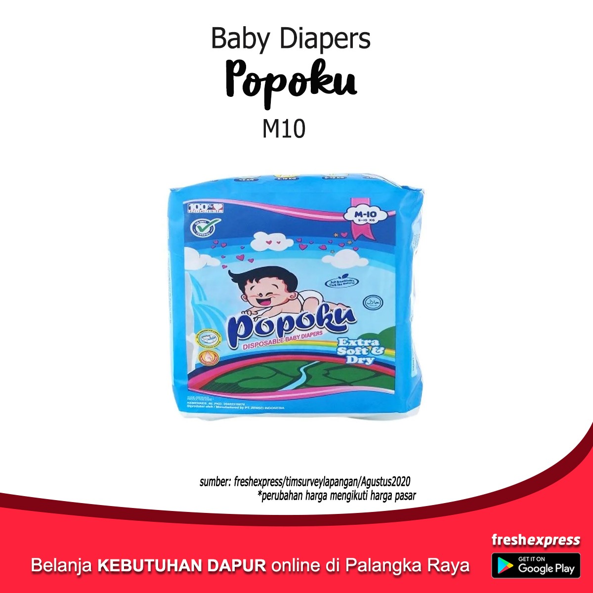 Popoku Diapers XL10