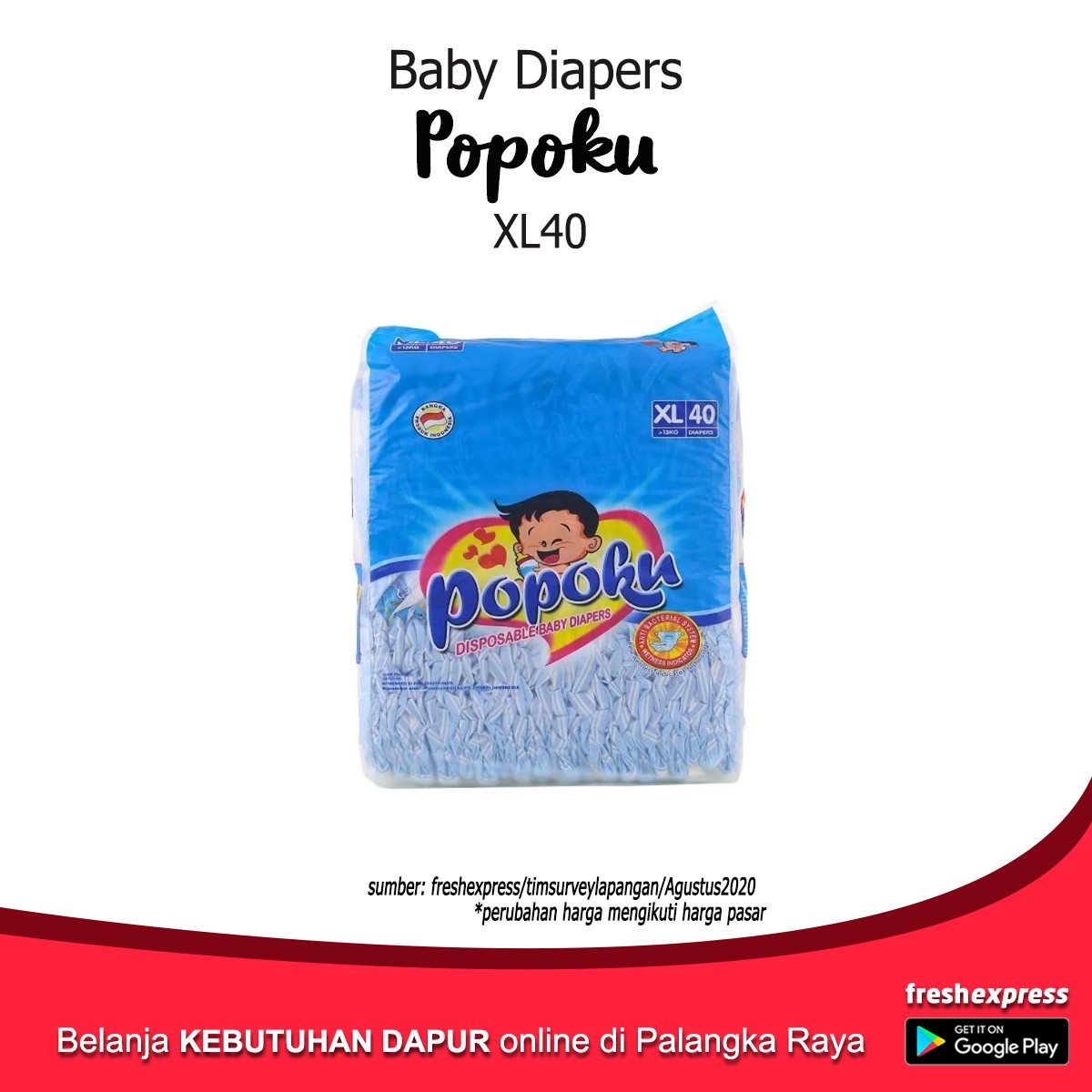 Popoku Diapers XL40