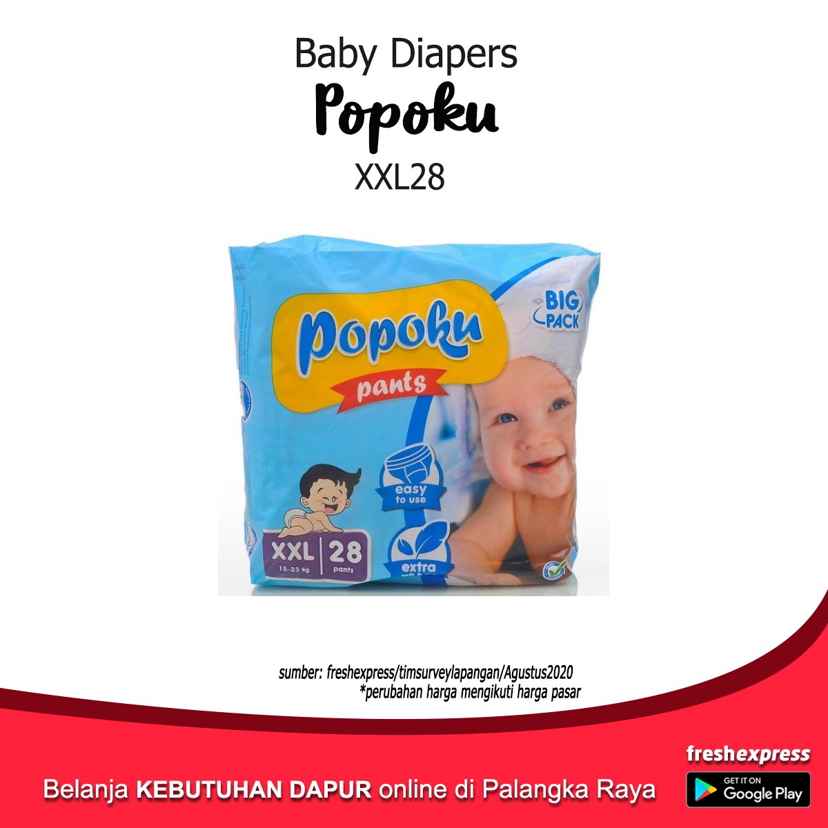 Popoku Diapers XXL28