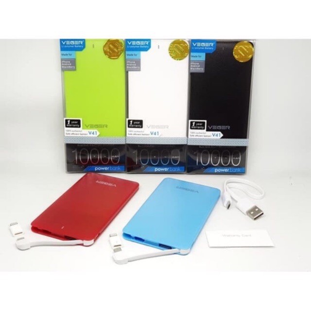 Powerbank 10000Mah Veger Original Garansi Resmi