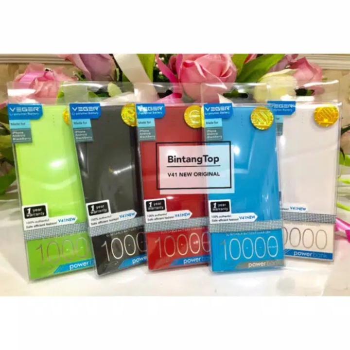 Powerbank VEGER 10000mAh v41 Original garansi resmi 1tahun  powerbank