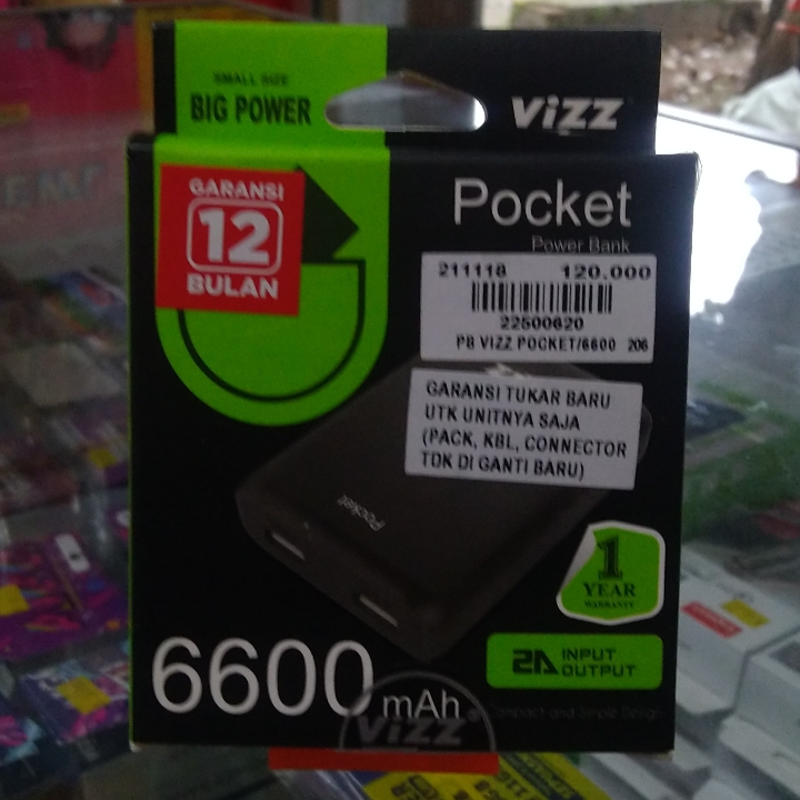 Powerbank Vizz 6600mah
