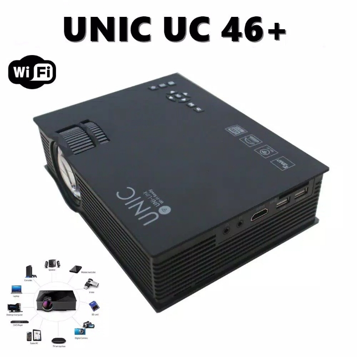 HOT Mini Projector UNIC UC 46 WIFI 1200 lumens  proyektor UC 46 baru  3