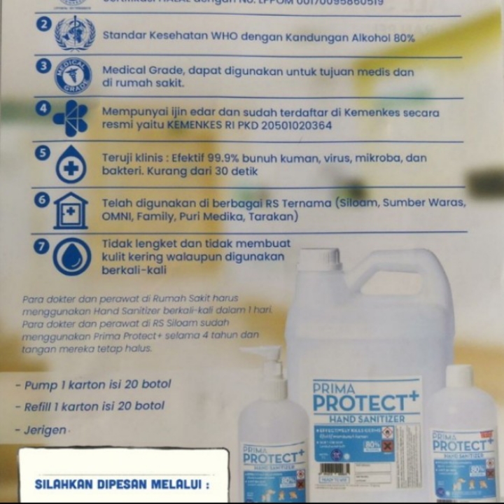 Prima Protect Hand Sanitizer isi 500Ml kemasan Isi Ulang 3