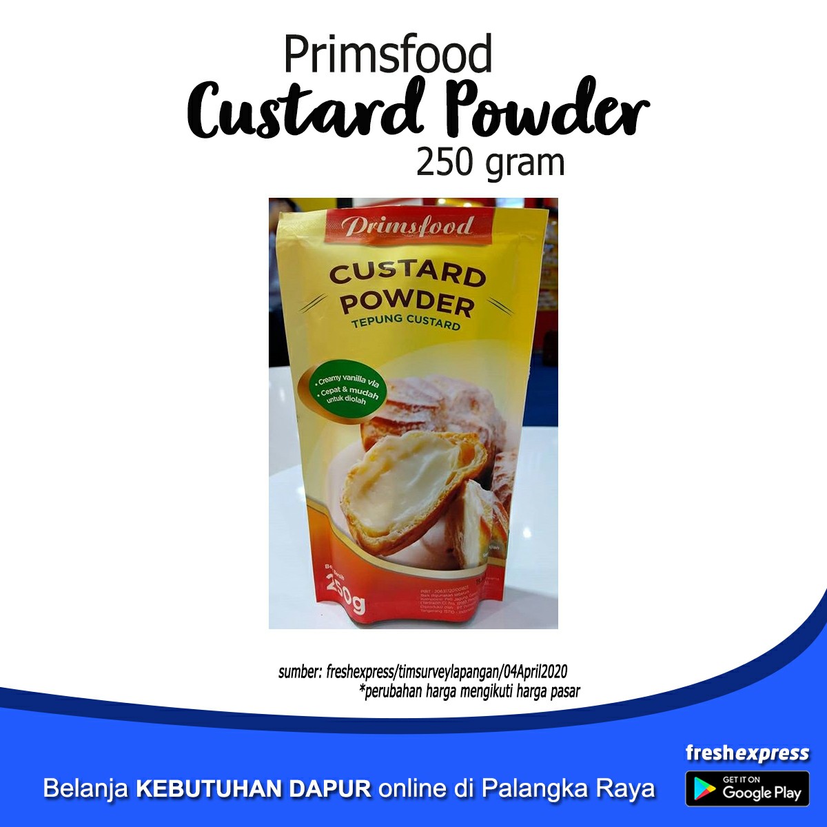 Primsfood Custard Powder 250 Gram