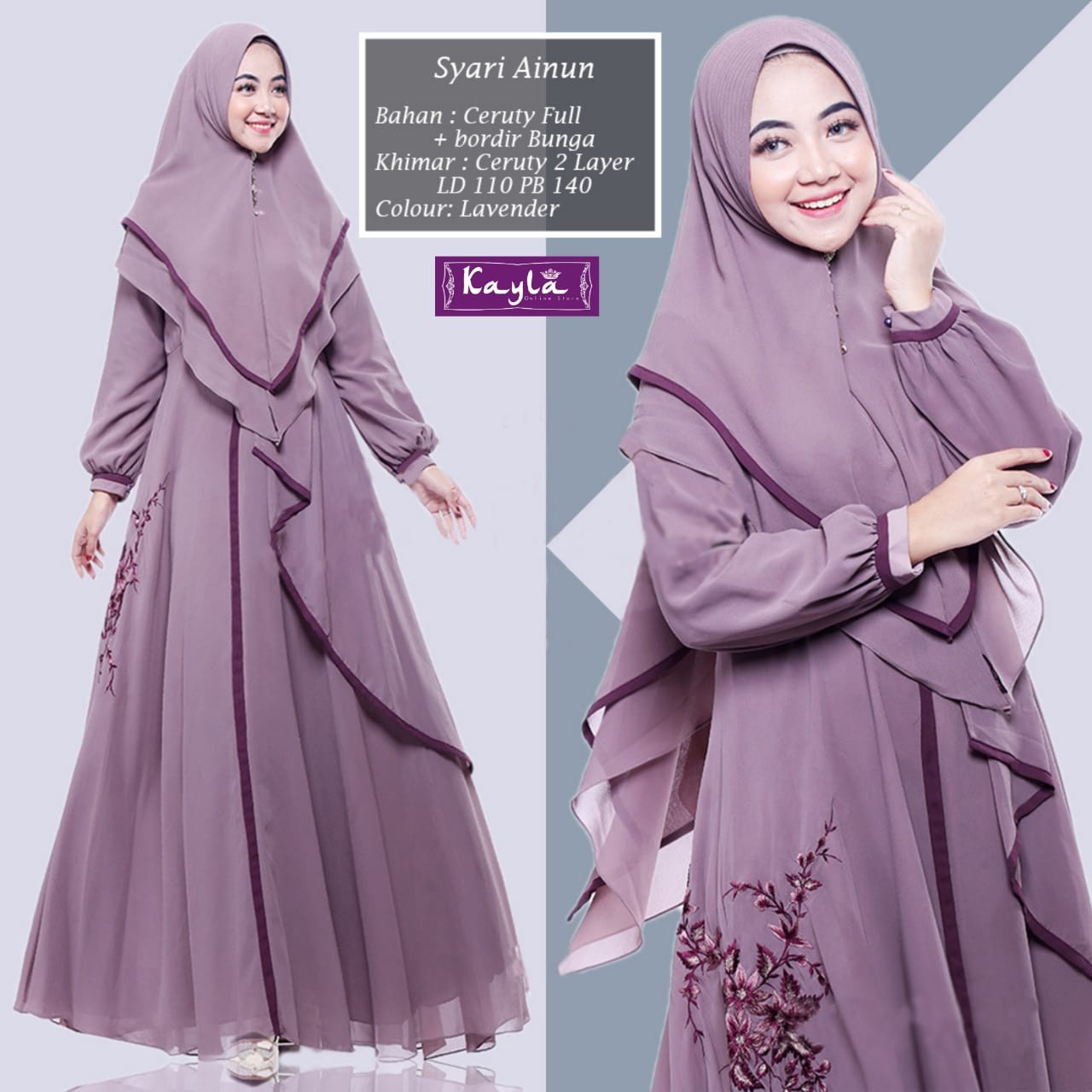 Gamis Syari Ainun dari Brand KAILA