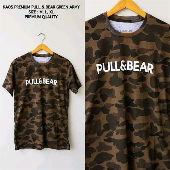 Pull and Bear Motif Tentara Coklat