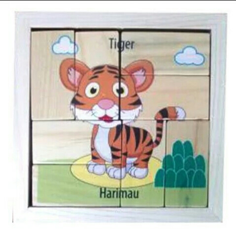 Puzzle Balok-Harimau