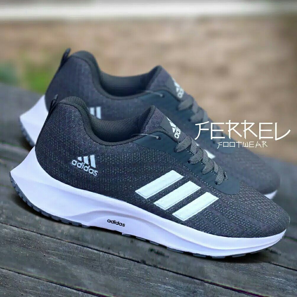 READY STOK SEPATU PRIA OLAHRAGA RUNNING  NEW ADIDAS ZOOM BIRU SETRIP