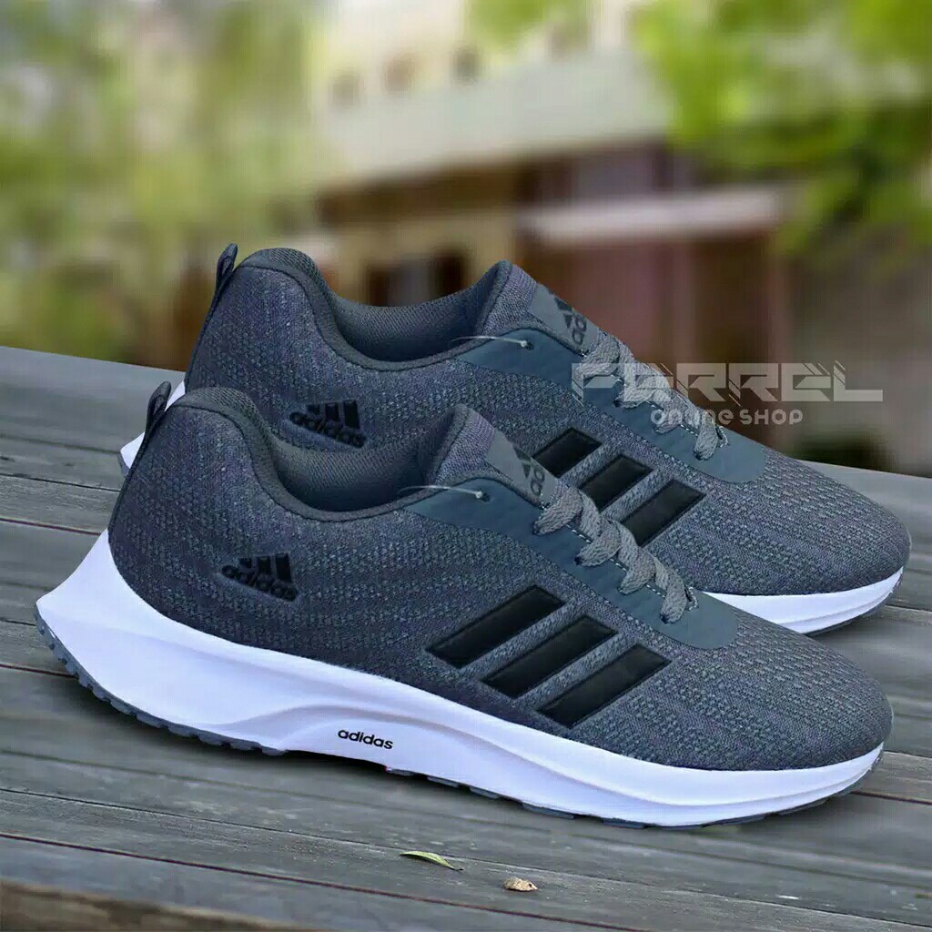 READY STOK SEPATU PRIA OLAHRAGA RUNNING  NEW ADIDAS ZOOM BIRU SETRIP 3