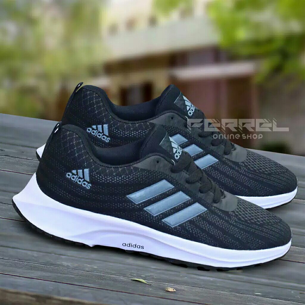 READY STOK SEPATU PRIA OLAHRAGA RUNNING  NEW ADIDAS ZOOM BIRU SETRIP 4
