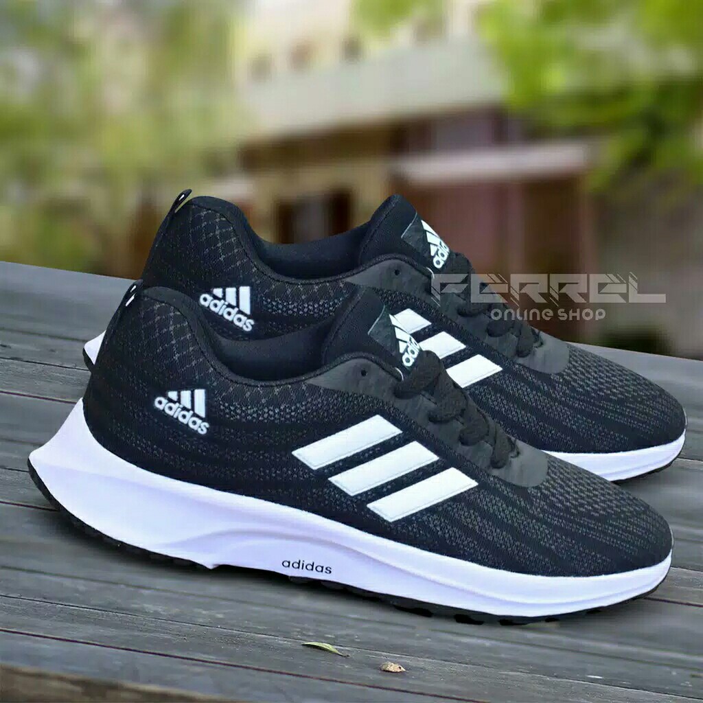 READY STOK SEPATU PRIA OLAHRAGA RUNNING  NEW ADIDAS ZOOM BIRU SETRIP 5