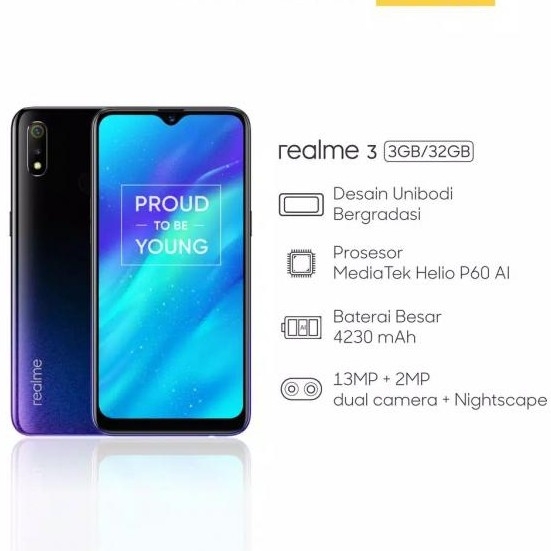 REALME 3 - 332GB MEDIATEK HELIO P60 4230MAH BATTERY