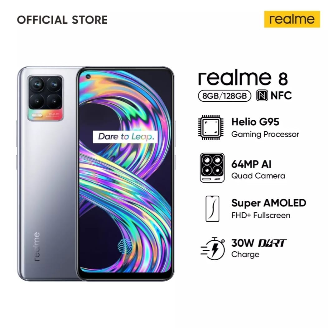 REALME 8 RAM 8 ROM 128 SILVER