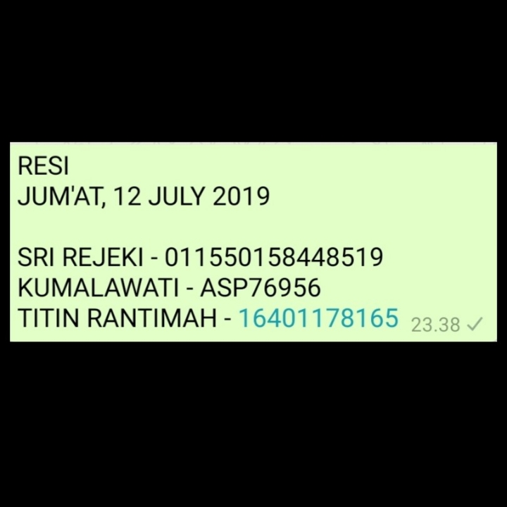 RESI JUMAT 12 JULY 2019
