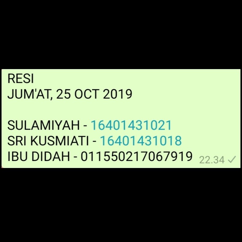 RESI JUMAT 25 OCT 2019