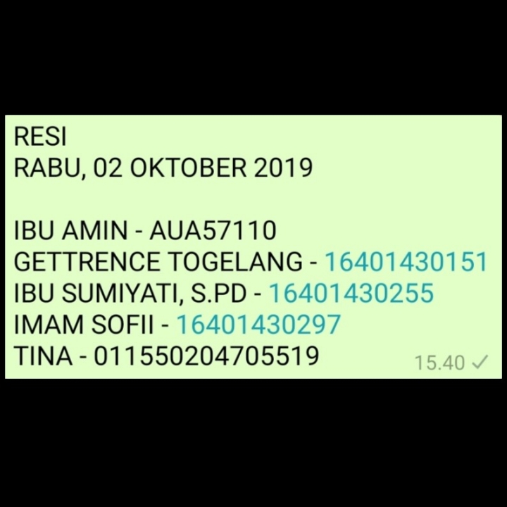 RESI RABU 02 OCT 2019